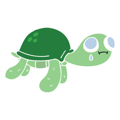 quirky hand drawn cartoon turtle