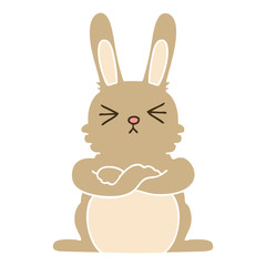 quirky hand drawn cartoon rabbit