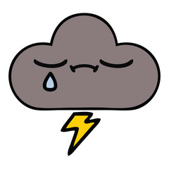 cute cartoon storm cloud