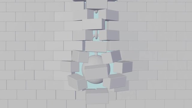Demolici&oacute;n muro ladrillos blancos