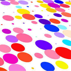 Multicolored bubbles on a white background 