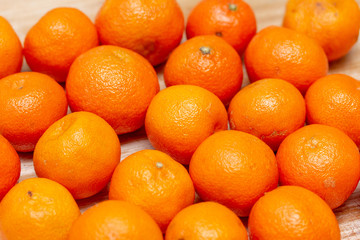 Close-up of orange ripe tangerines