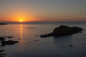 Fototapeta na wymiar sunset over the pacific