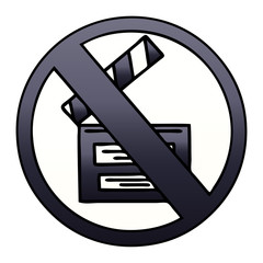 gradient shaded cartoon no directors sign