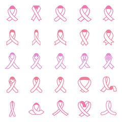 Awareness icons set on white background for graphic and web design. Simple vector sign. Internet concept symbol for website button or mobile app.