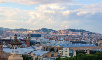 Fototapeta na wymiar City of Barcelona in June of 2018