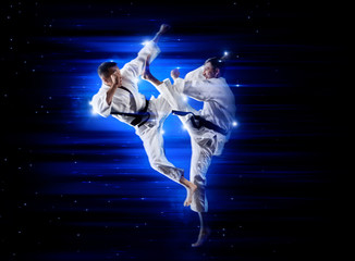 Martial arts masters, karate practice © Andrey Burmakin