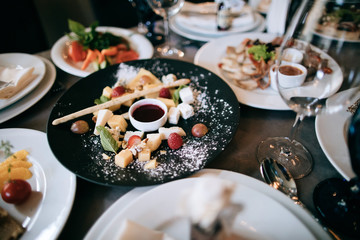 Delicious food on the table, catering service