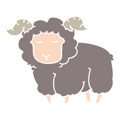 quirky hand drawn cartoon ram