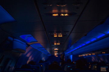 night plane cabin