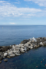 Italy,Cinque Terre,Riomaggiore, rocks on the Italian Riviera