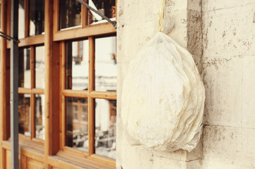Gjirokaster, Albania - March 2019: Old Ottoman market.