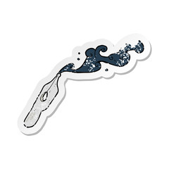 retro distressed sticker of a cartoon ink nib
