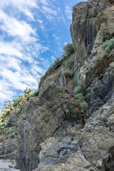 Italy,Cinque Terre,Riomaggiore, a close up of a large rock