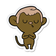 sticker of a cartoon monkey