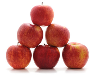 Pyramid of apples.