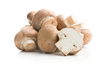 Fresh champignon mushrooms.