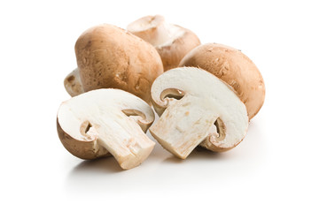 Fresh champignon mushrooms.