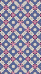 Ornate geometric pattern and abstract colored background