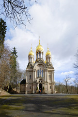 Fototapeta na wymiar Russische Kapelle Wiesbaden