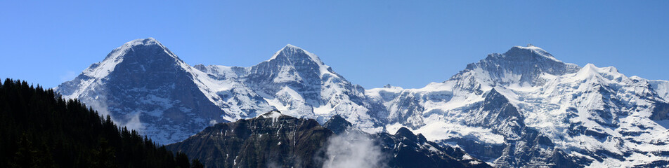 Eiger, Mönch und Jungfrau - obrazy, fototapety, plakaty