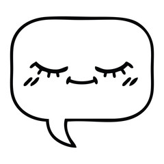 line drawing cartoon speech bubble