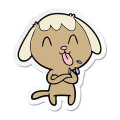 Fototapeta premium sticker of a cute cartoon dog