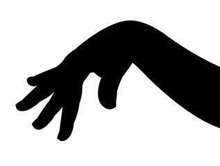 a hand silhouette vector