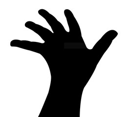 a hand silhouette vector