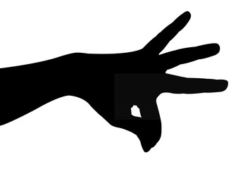 a hand silhouette vector