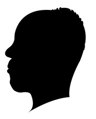 a man head silhouette vector