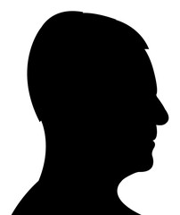a man head silhouette vector