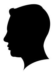a man head silhouette vector