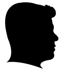 a man head silhouette vector