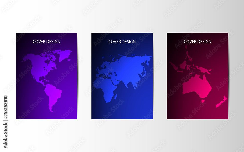 Poster modern vector template for brochure, leaflet, flyer, cover.abstract business card vector template wi