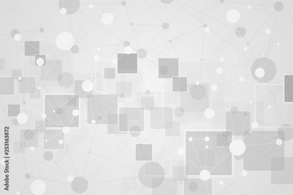 Poster technology concept. future cyber technology web services for business and internet project. geometri