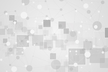 Technology concept. Future cyber technology web services for business and internet project. Geometric abstract background with line and dots. Vector Illustration