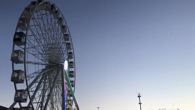 Ferris wheel. High carousel