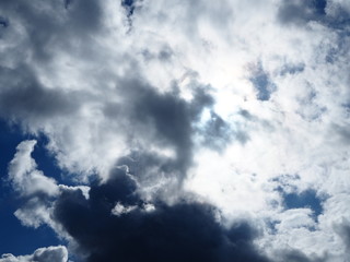 Cloudy and sunny in one sky at a time