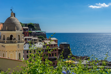 The townscape and cityscape of Vernazza, Cinque Terre, Italy