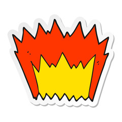 sticker of a cartoon explosion