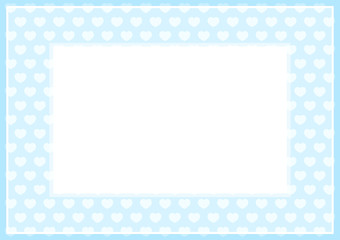 frame of blue pastel color soft and hearts shape for banner background and copy space white paper, heart shape on blue soft, heart shaped pastel blue for love card frame, heart shape symbolizes love