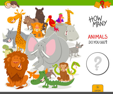 how many animals educational game