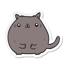 sticker of a cartoon cat