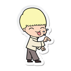 sticker of a cartoon boy