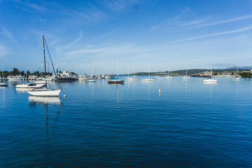 Fototapeta na wymiar sailboats in the harbor