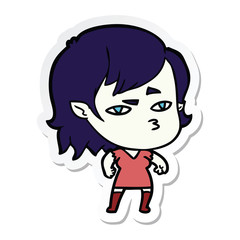 Obraz premium sticker of a cartoon vampire girl