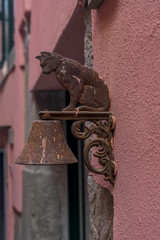 Italy, Cinque Terre, Vernazza, an ancient door bell