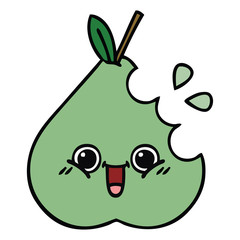 cute cartoon green pear