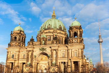 Berlin Cathedral in snow